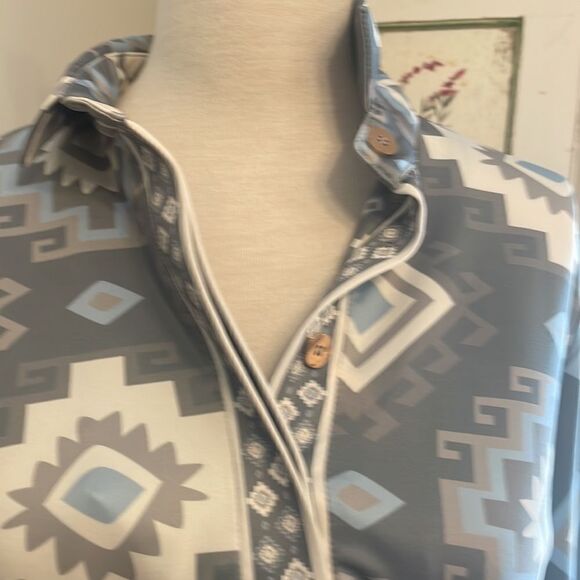 GRETCHEN SCOTT Aztec Print Blouse S - Picture 2 of 7